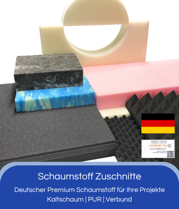 Schaumstoff Zuschnitt online konfigurieren