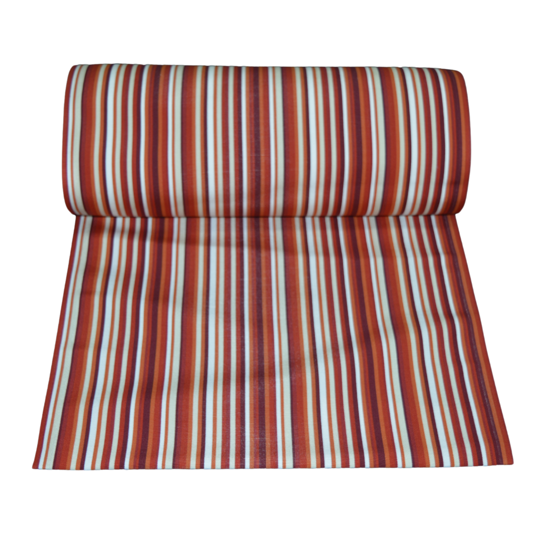 Liegestuhlstoff 45 cm Meterware rot gestreift 320