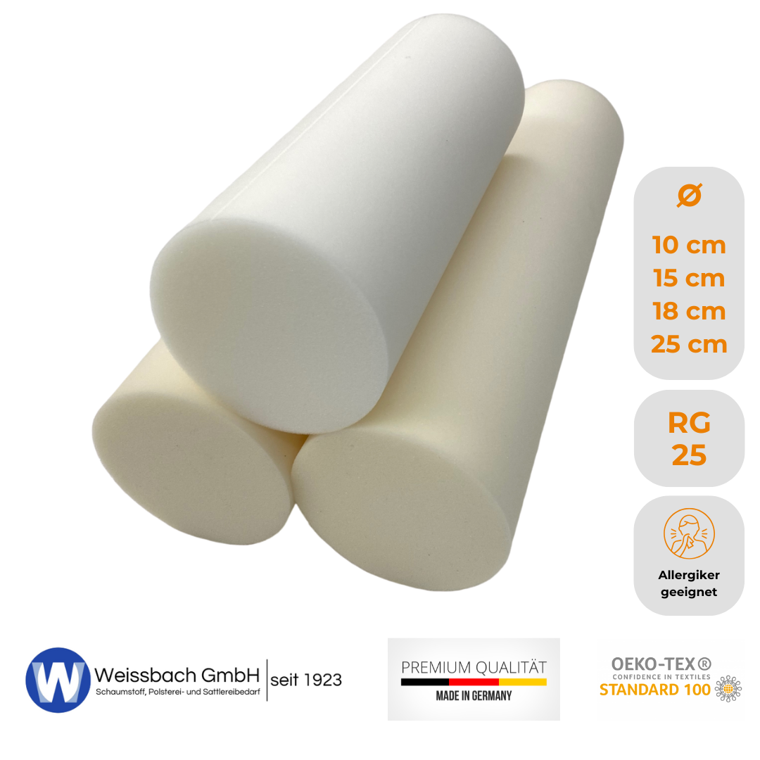 Nackenrolle 15 cm ∅ aus PUR-Schaumstoff