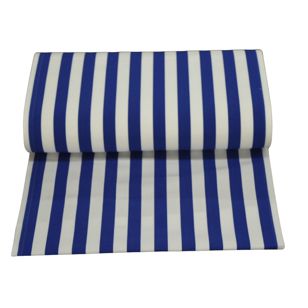 Liegestuhlstoff 45 cm Meterware blau blockstreifen 311