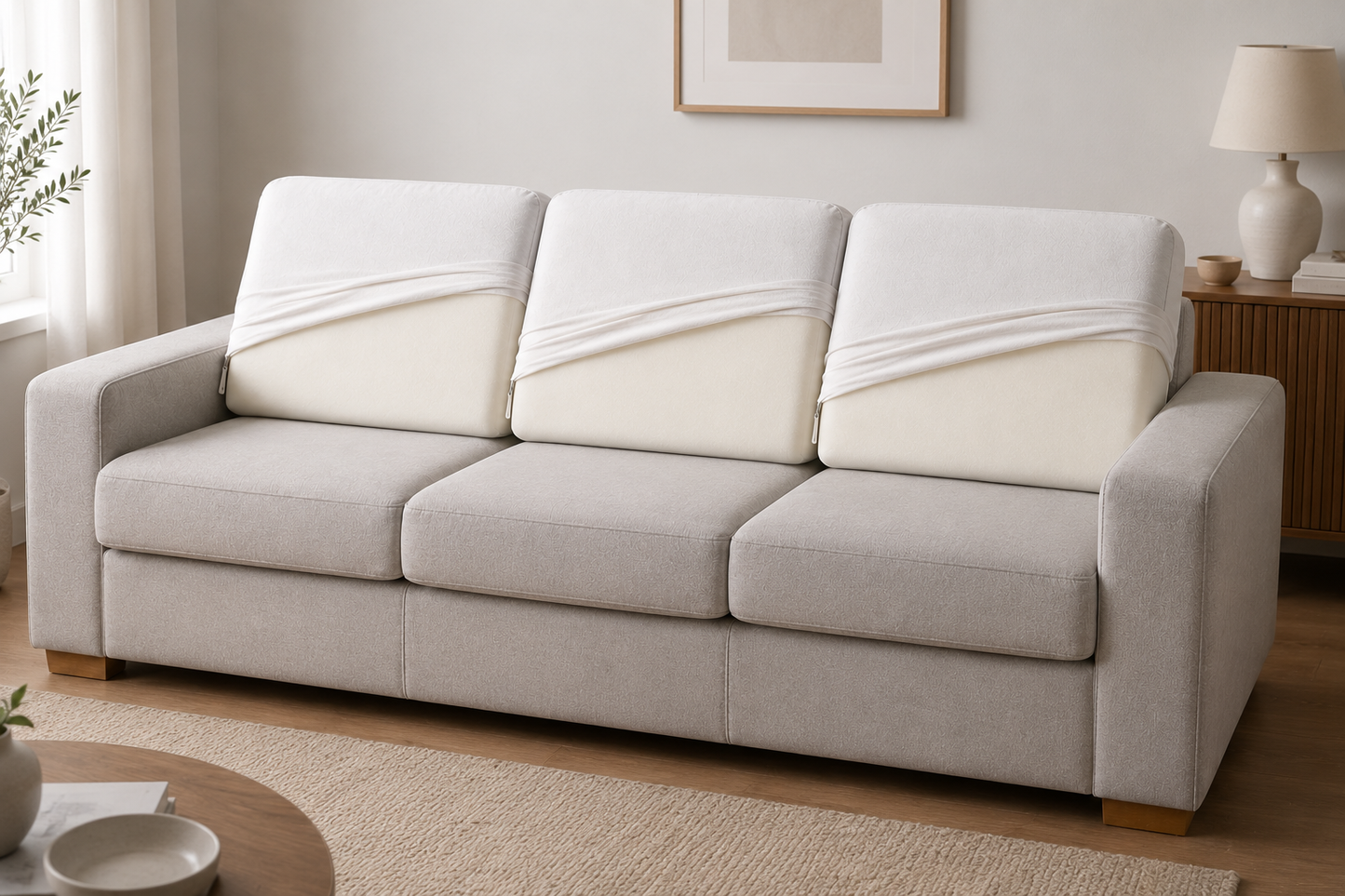 Lehnenpolster für IKEA KIVIK 3er Sofa (96 x 55 x 21 cm) aus Schaumstoff mit Trikot