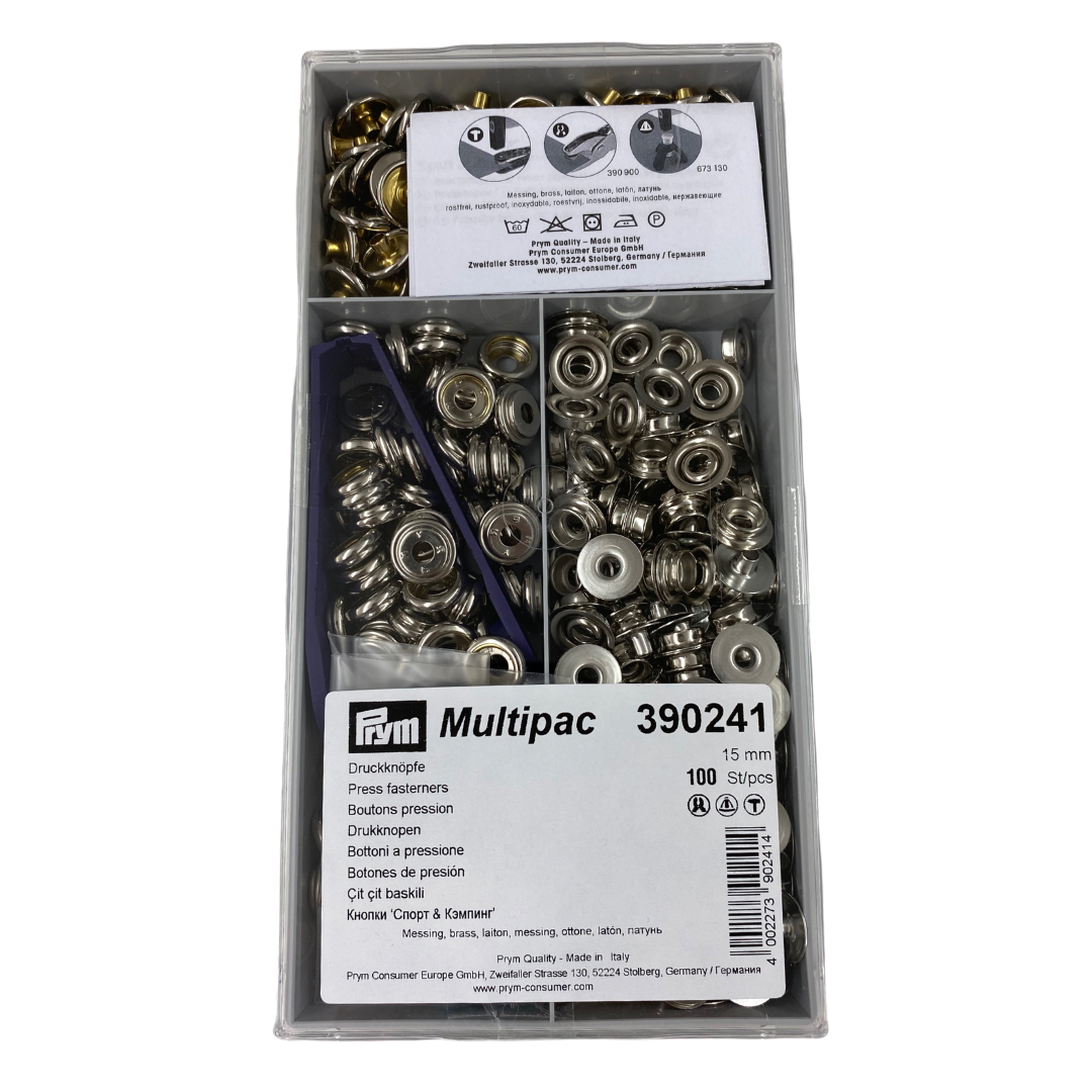 Prym Druckknöpfe Sport & Camping 15 mm 100 Stück