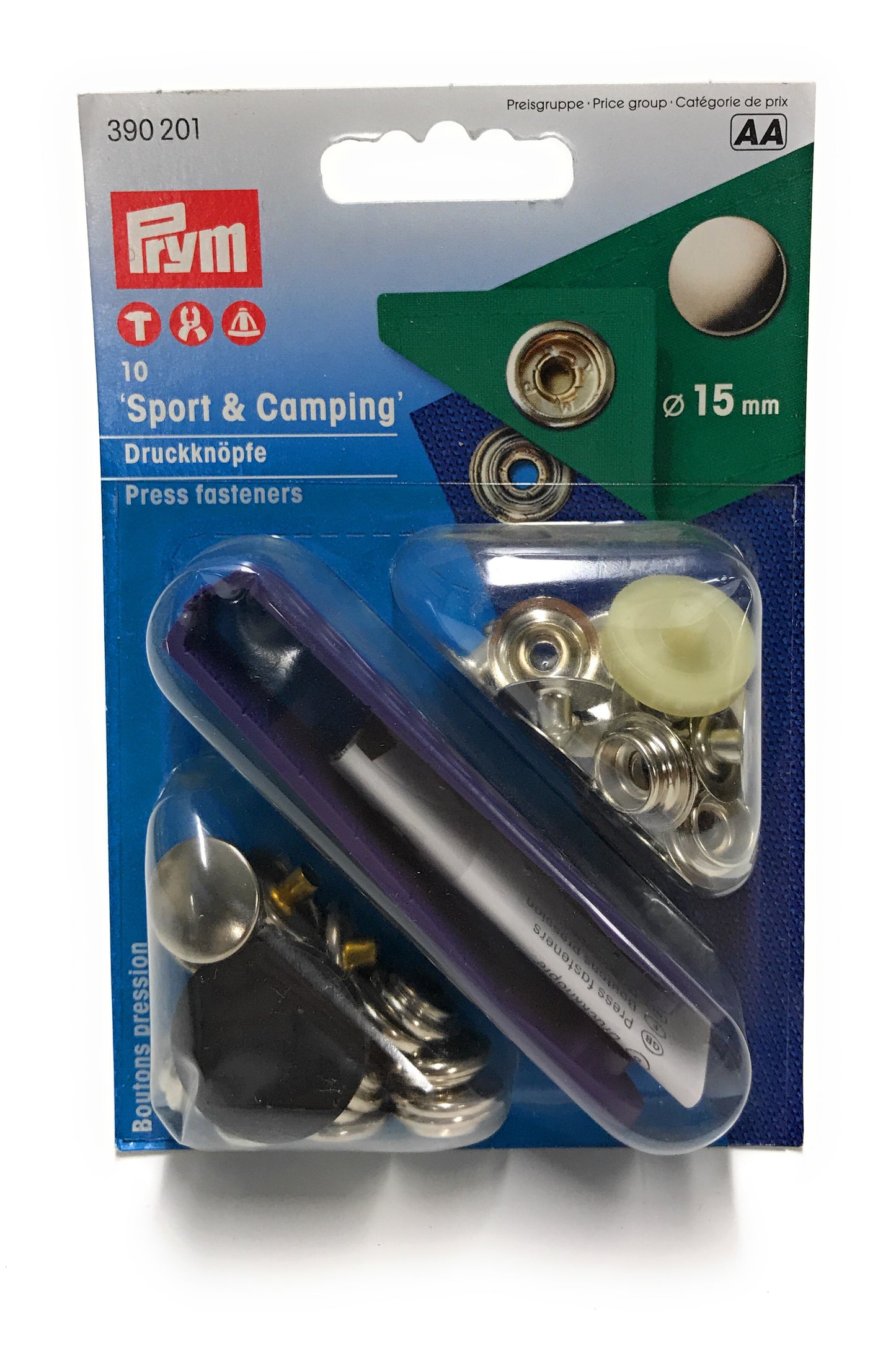 Prym Druckknöpfe Sport & Camping 15 mm 10 Stück