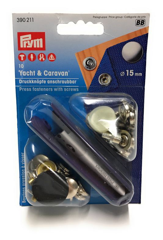 Prym Druckknöpfe Yacht & Caravan 15 mm 10 Stück