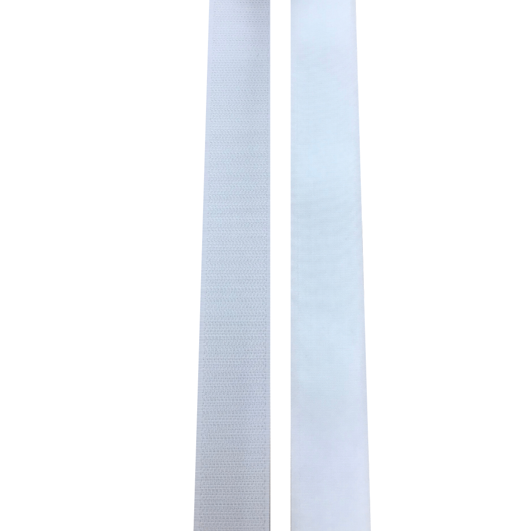 Klettband 30 mm weiß Aufnähen Meterware