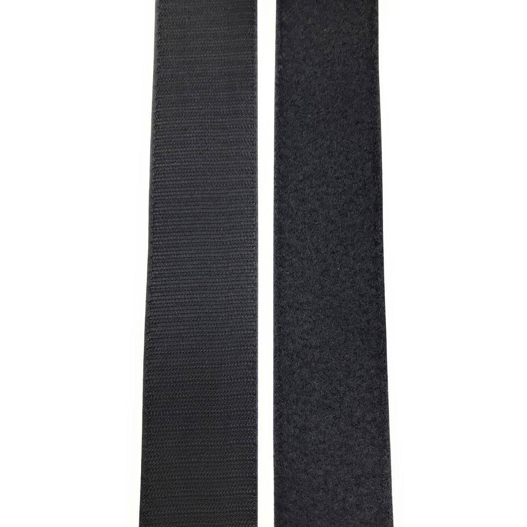 Klettband 50 mm schwarz Aufnähen Meterware