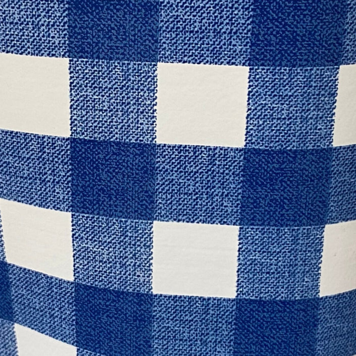 Wachstuch kariert blau weiß