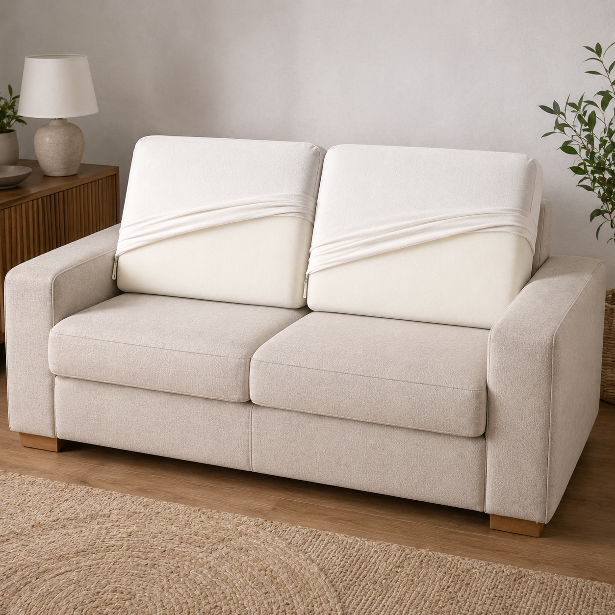 Lehnenpolster für IKEA KIVIK 2er Sofa (76 x 55 x 21 cm) aus Schaumstoff mit Trikot