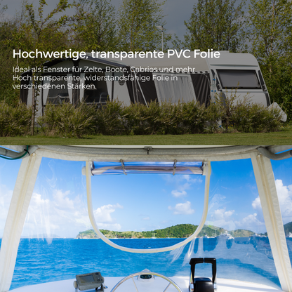 PVC Folie transparent-klar Meterware - 0,5 mm stark - 137 cm breit