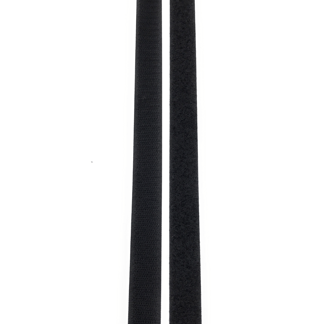 Klettband 20 mm schwarz Aufnähen Meterware