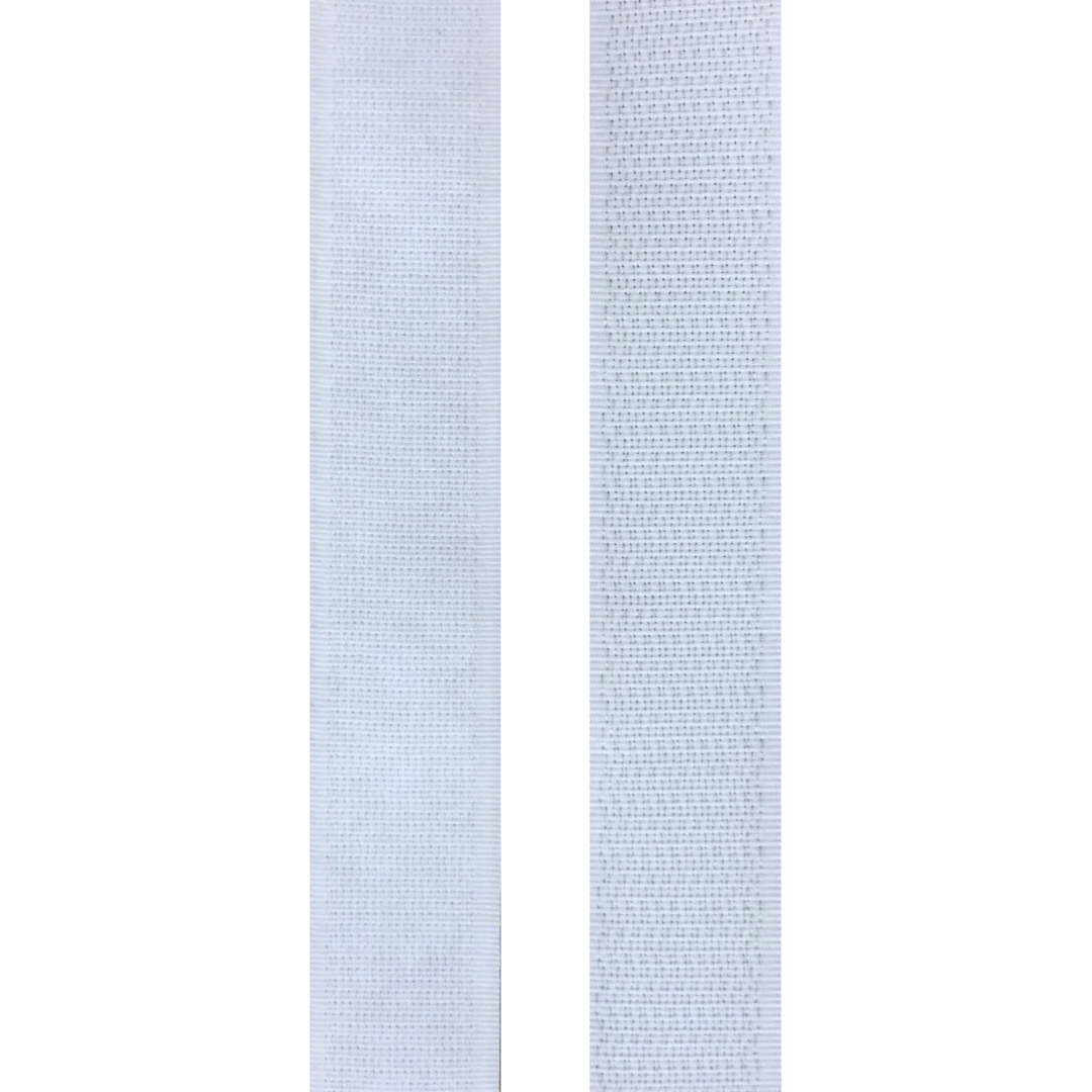 Klettband 20 mm weiß Aufnähen Meterware