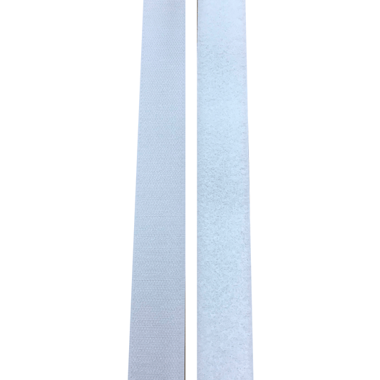 Klettband 20 mm weiß Aufnähen Meterware