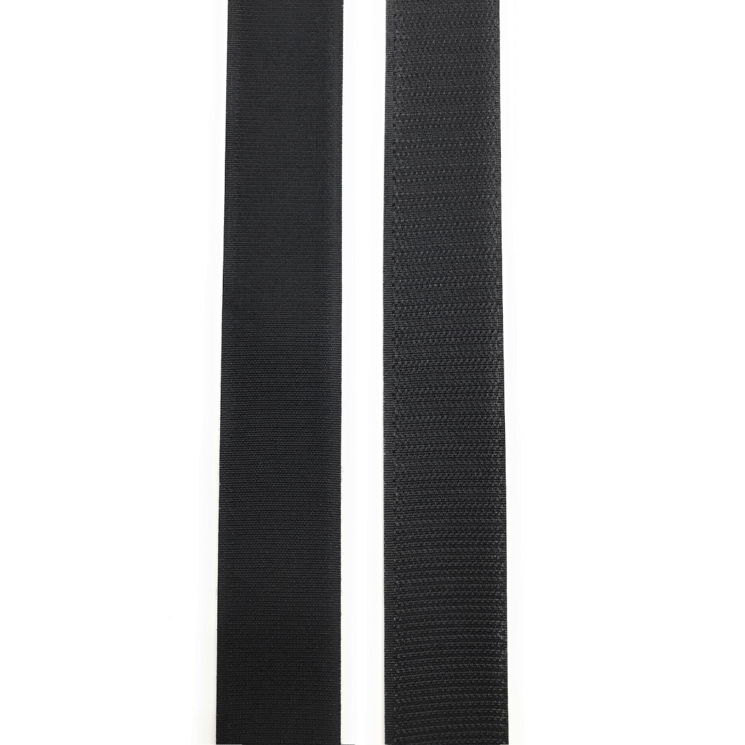 Klettband 30 mm schwarz Aufnähen Meterware