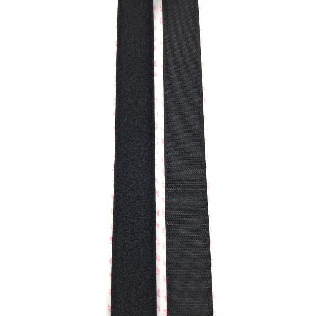 Klettband 30 mm schwarz selbstklebend Meterware