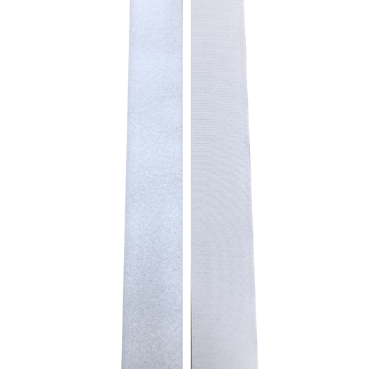 Klettband 30 mm weiß Aufnähen Meterware