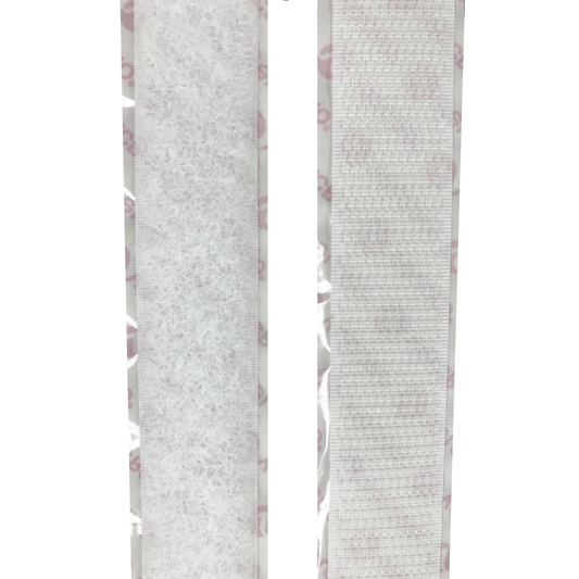 Klettband 50 mm weiß selbstklebend Meterware